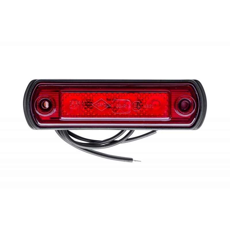 Gabarito žibintas raudonas 4 LED 12/24V.